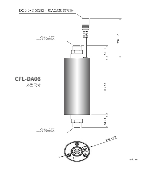 CFL-DA06 尺寸圖